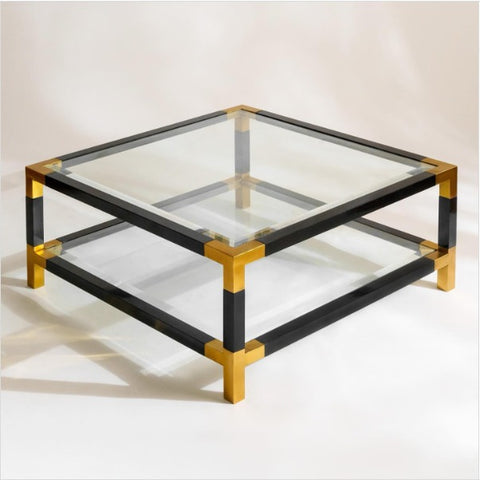 Black gold corners coffee table