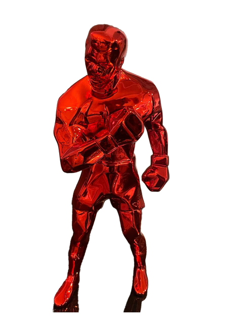 Muhammed Ali steel red with marble base